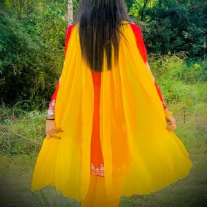 Red Chikankari Kurti