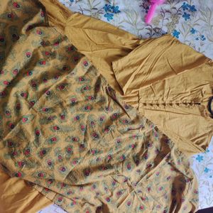 Mustard Yellow Kurta With Dupatta