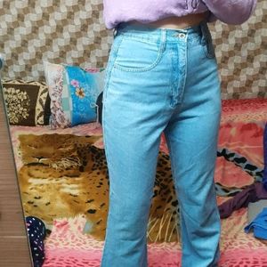 Straight Leg Denim Jeans