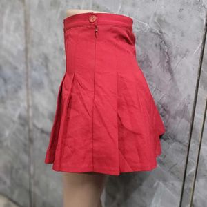 Red Tennis Skirt