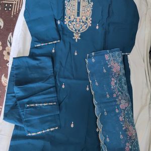 3 Piece Suit Set Roman Silk Fabric Wid Cotton