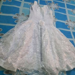 Party Wear Beautiful Pure White Gown