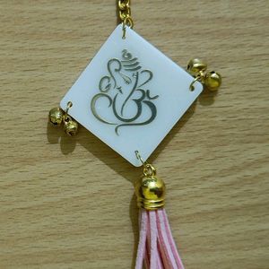 Ganesha Keychain _White