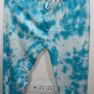 Blue Tie Dye Print Jogger’s For Men