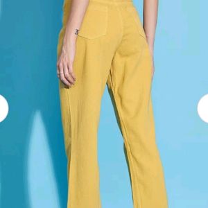 Women Stylish Mustard Relaxed Pant