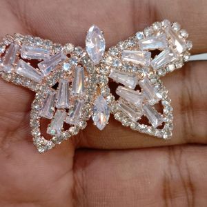 Rhinestone Butterfly Ring