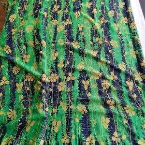 Green Printed Sarees (Women's)