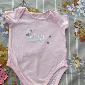 Combo Of 3 Baby Dresses 0-6 Months