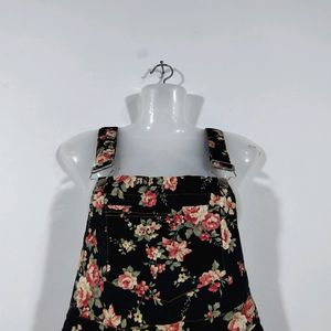 Black With Floral. Printed Tops (Women's)