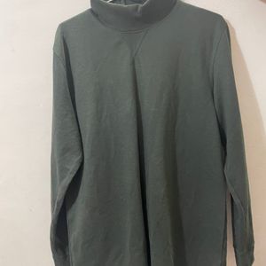 High Neck Full Sleeve Green Top