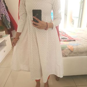 Chikan Anarkali Kurta