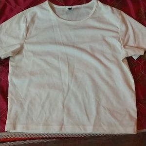 Plain White Crop Top Tshirt