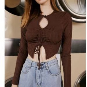 Brown Crop Top