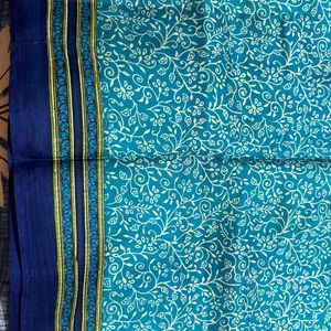 Pure Silk blue saree in excellent condition