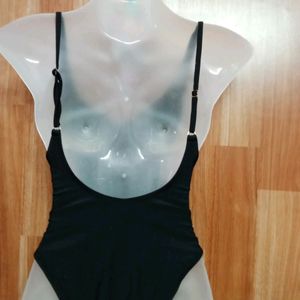 Beautiful Backless Bodysuit / Black Top