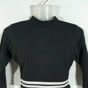 Black Crop Top For Women's