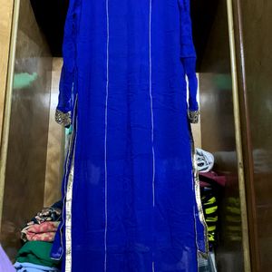 Royal Blue Beautiful Kurta With Pant N Dupatta