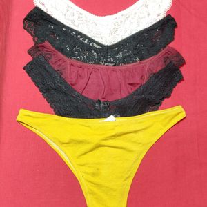 Combo 5 High Waist  Brief Size 34/36