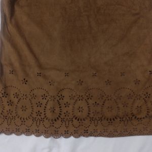 Brown Velvet Party Wear Top