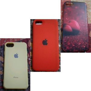 I Phone 8 Cover ( Red, Yellow & Mehroon)