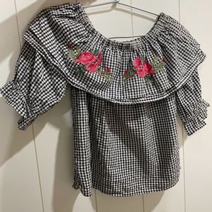 Cotton Off Shoulder 2 In 1 Top Women