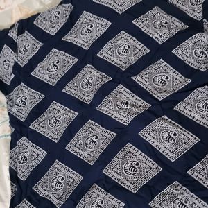 Blue Block Print Shirt For Men