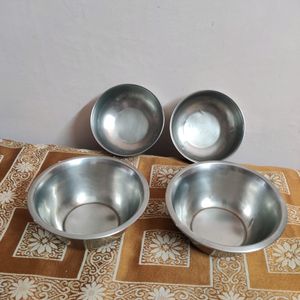 Set Of 4 Steel Bowls