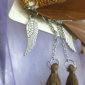 Exquisite Feather Drop Dream Catcher Earrings