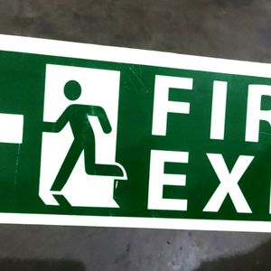 FIRE EXIT EMERGENCY SIGN