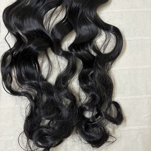 2 Black Curly Extension Hair Extensions