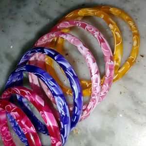 Pair Of 4 Colour Kids Bangles For 8-12 Years Girls