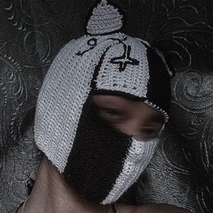 Monochrome Crochet Balaclava