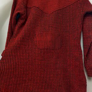 DEAL 🔥 Maroon V Neck Warm Sweater For Women