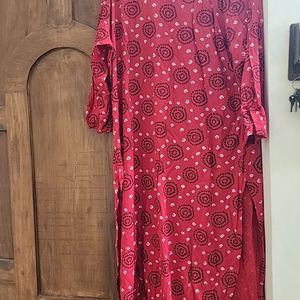 A Line Red Kurthi