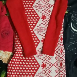 Red Woolen Kurti