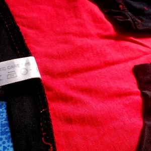 Red and Black Shirt For Women's.