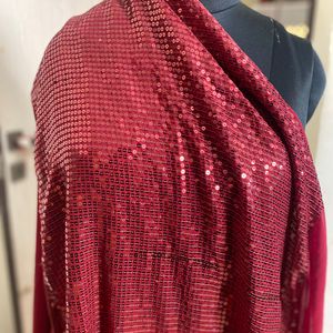 Sequin Maroon Saree