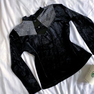 Pinterest Vintage Black Velvet Top