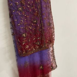 Purple Vintage Lehnga Handwork With Heavy Duppata