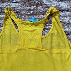 Yellow Colour Tank Top