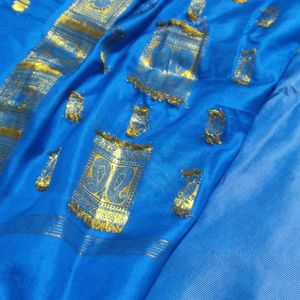 Blue Mysore Silk Saree