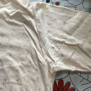 Nude Colour Full Hand White Top