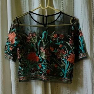 Embroidery Net Top