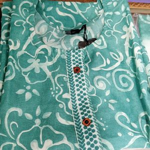 Printed Cotton Kurti Set