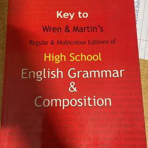 Key To Wren And Martins High School English Grammer