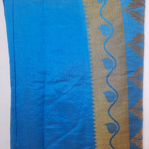 Silk sari With Golden Thread Work