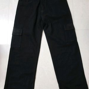 Black Cargo Jeans