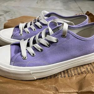 H&M LAVENDER CANVAS SNEAKERS SIZE UK7