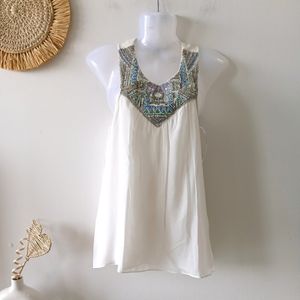 Forever New Aesthetic Beaded Embellished Top