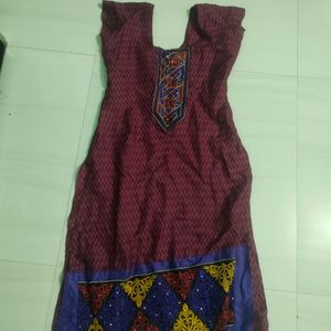 Maroon Colour Kurti